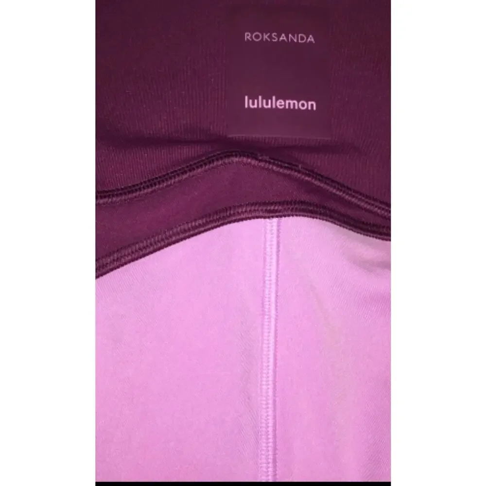 Lululemon x Roksanda Colorblock Leggings Sz 4 Pink Burgundy Yellow Sculpt Pants - Picture 5 of 6
